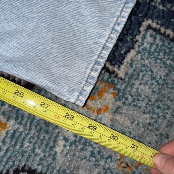 H&M &Denim Light Wash High Rise Distressed Straight Leg Jeans Size 2 - Picture 3 of 6